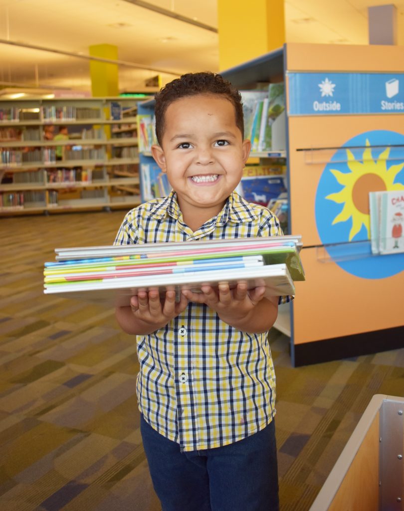 Queen Creek: This little guy is very happy to be at the library!