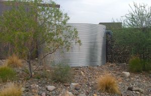 Large rainwater cistern at Liberty Wildlife