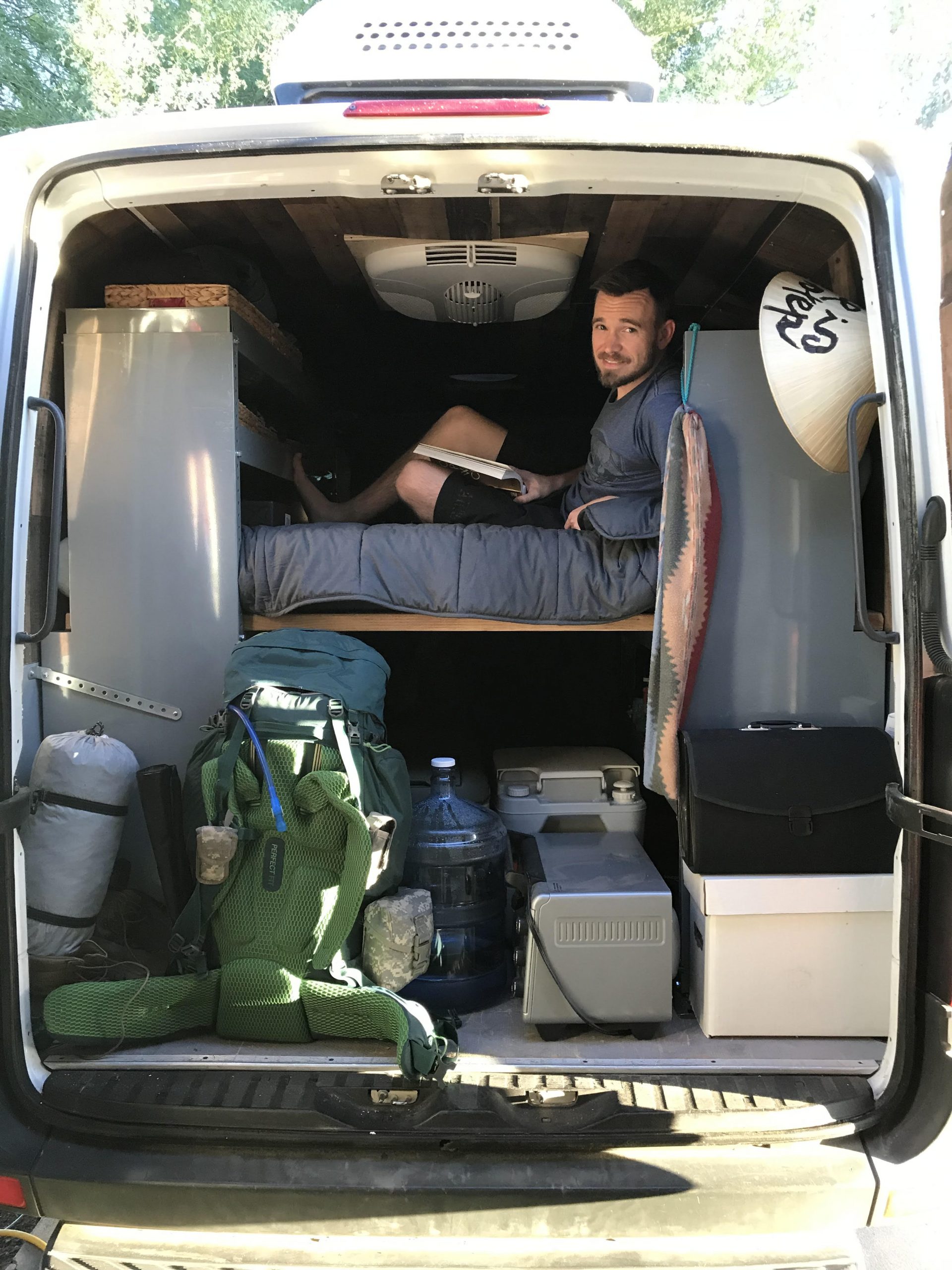 Zack in his van