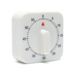 An image of a white portable timer stands against a white background. This is one of Wayne Drop's top five water-saving stocking stuffers and is a perfect water-saving idea for the holidays.